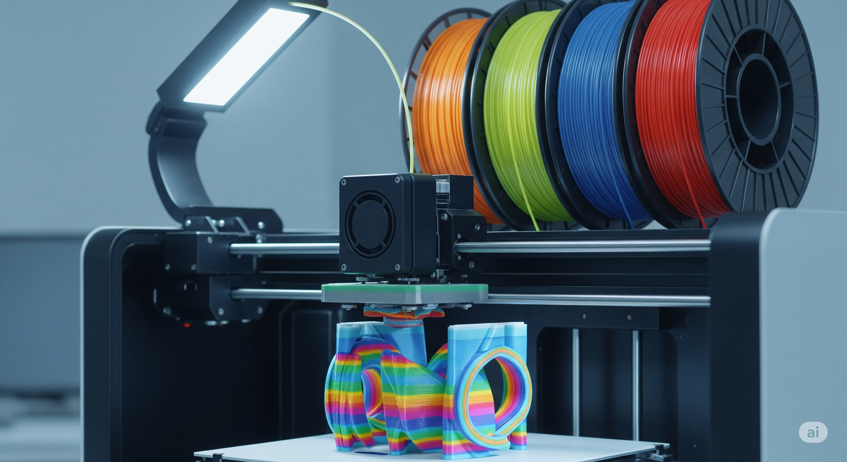 Tek 3D yazıcıda çok renkli 3D baskı