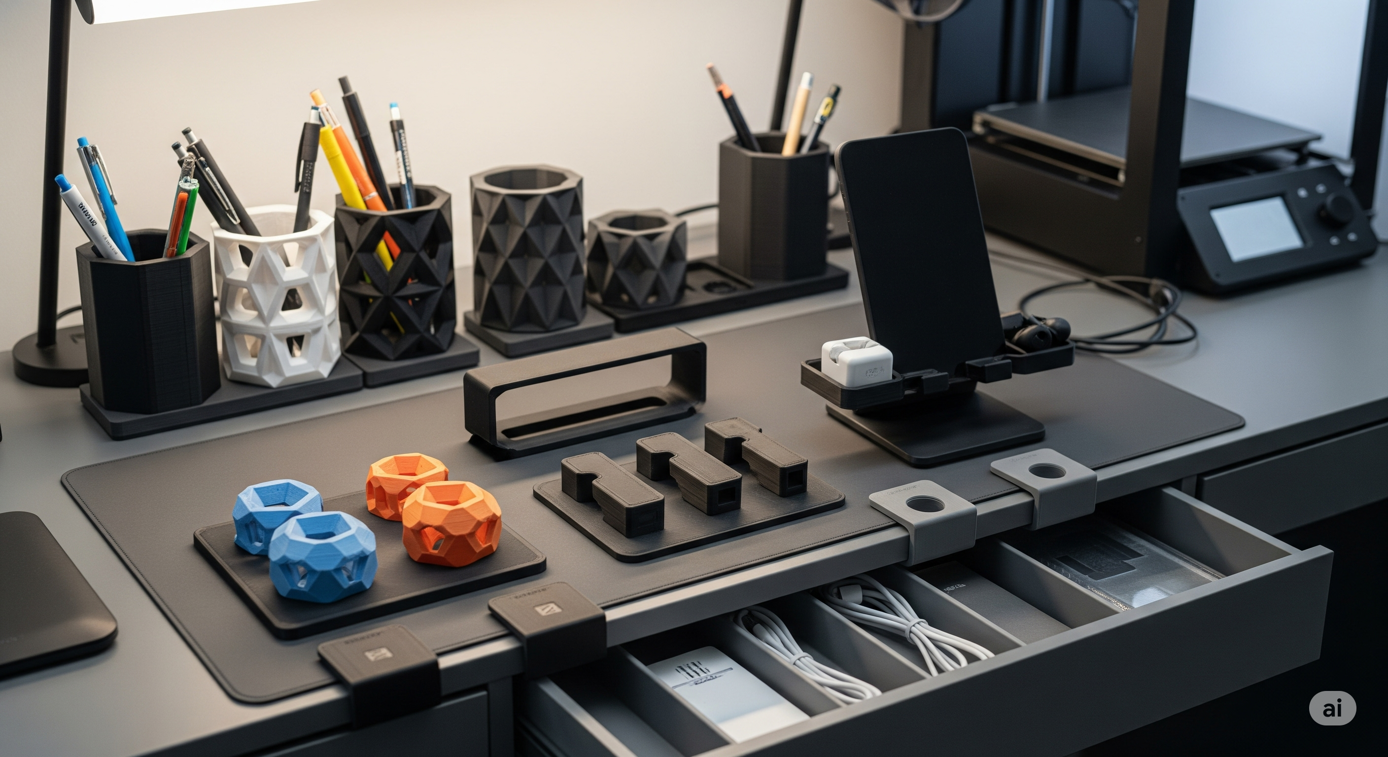 3D baskılı ev ve ofis düzenleyiciler